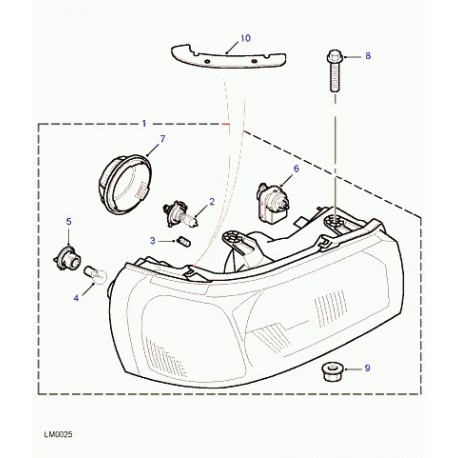 Land rover ecrou a collet Discovery 2, 3,  Freelander 1 et Range P38,  Sport (ESR1560)