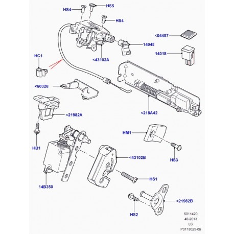 Land rover interrupteur a bouton-poussoir Discovery 3 (FQY500011)