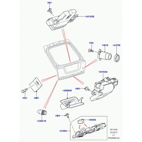 Land rover interrupteur Range Sport (FQY500020LR)