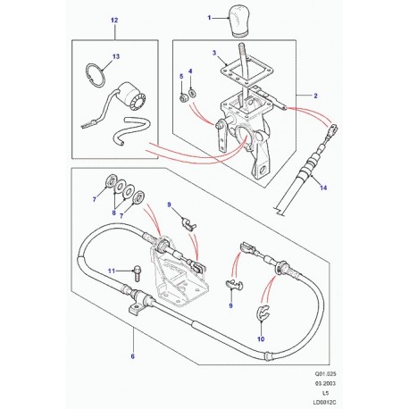 Land rover cable Discovery 2 (FTC4772)