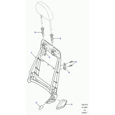 Land rover cadre auxiliaire Defender 90, 110, 130 (HFA501270)