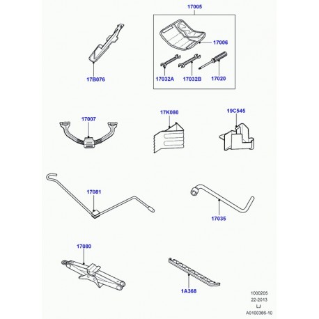 Land rover trousse d'outils Range L322 (KBK000040)