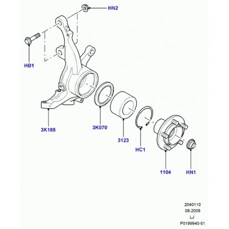 Land rover ecrou a collet Range L322 (KYH000051)