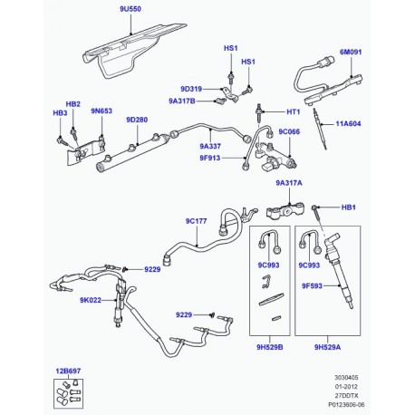 Land rover bloc isolant Discovery 3, Range Sport (LBH500230)