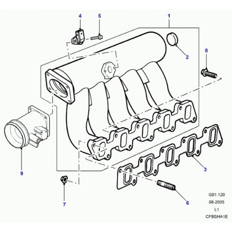 Land rover raccord Discovery 2 (LKX000020)