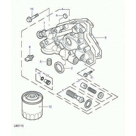 Land rover necessaire repar.-pompe à huile Freelander 1 (LQX100120L)