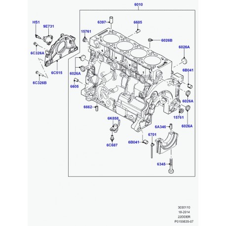 Land rover ergot de centrage Evoque (LR000087)