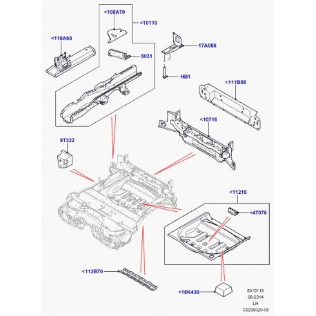 Land rover support porte-roue Evoque (LR000179)