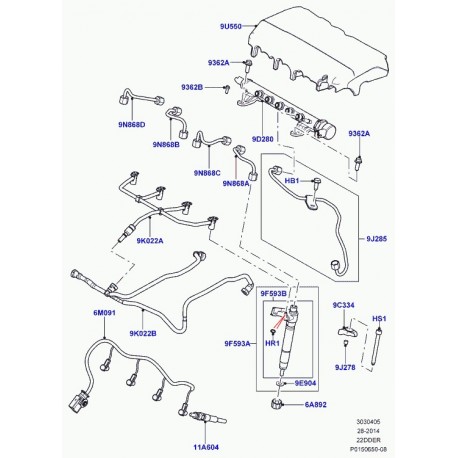 Land rover boulon Defender 90, 110, 130, Evoque (LR000296)