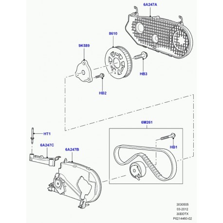 Land rover boulon Discovery 3, Range Sport (LR000374)