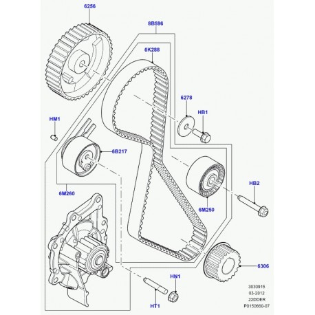 Land rover boulon Evoque (LR000653)