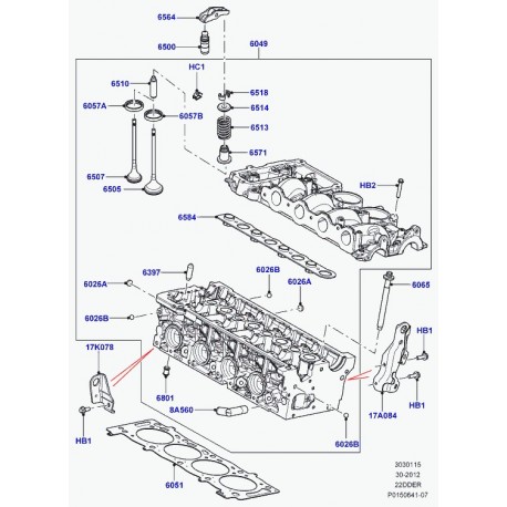 Land rover soupape de commande Evoque (LR000677)