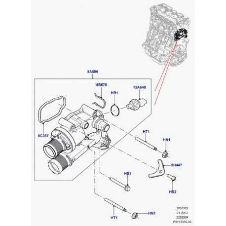 Land rover arretoir Evoque (LR000678)