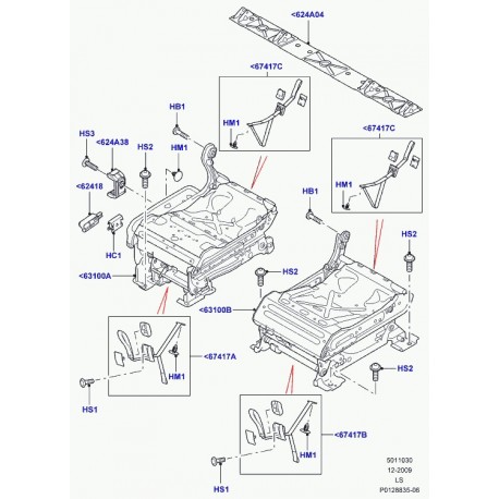 Land rover rivet Discovery 3 (LR000725)