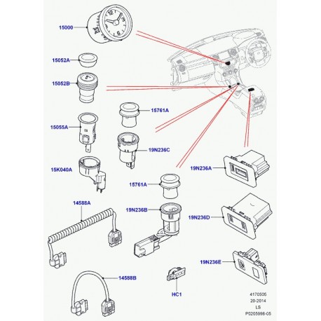 Land rover obturateur Discovery 3 (LR000763)