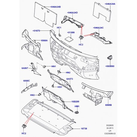 Land rover ecrou de reglage Evoque (LR000808)