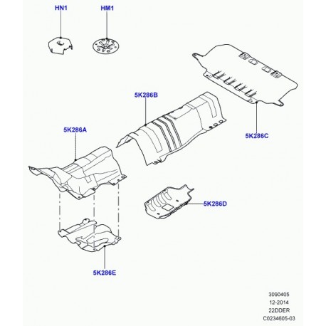 Land rover ecrou Evoque (LR000893)