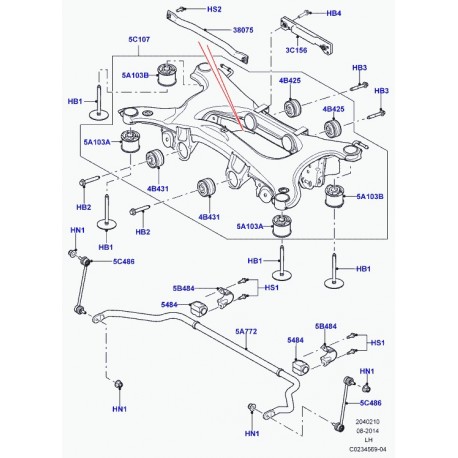 Land rover boulon Evoque et Range L405,  Sport (LR001188)