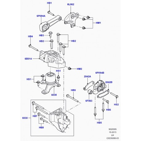 Land rover support Evoque (LR001216)