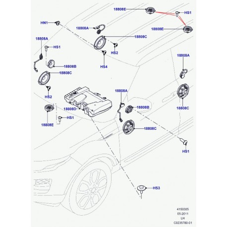 Land rover vis Discovery 3, Evoque, Range L322, Sport (LR001700)