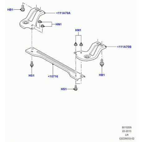 Land rover ecrou clip Evoque (LR001918)