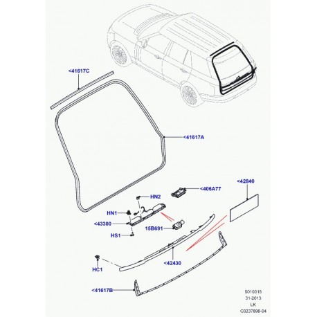 Land rover ecrou six pans avec rondelle plate Range L405 (LR002082)