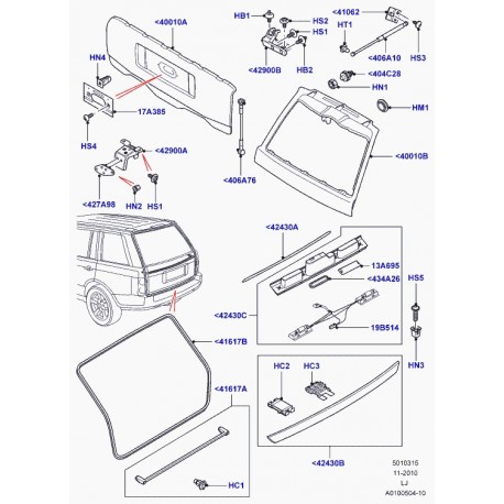 Land rover support plaque de police Range L322 (LR002144)