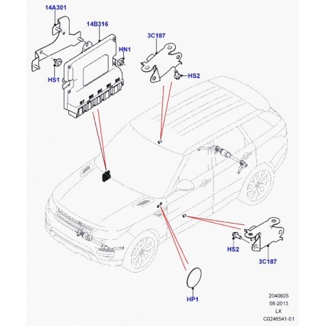 Land rover vis avec rondelle Range L405,  Sport (LR002307)