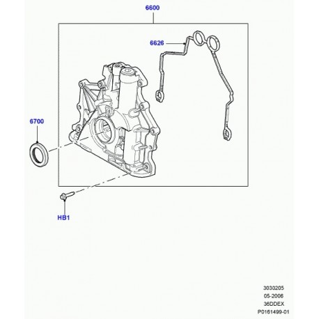 Land rover joint pompe à huile Range L322,  L405,  Sport (LR002449)