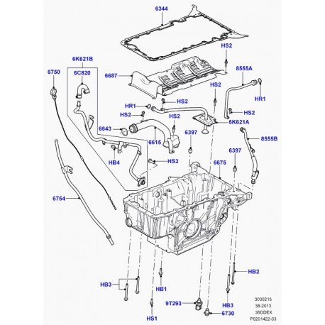 Land rover jauge d'huile Range L322 (LR002466)