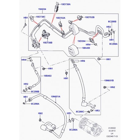 Land rover support flexible refroidissement Evoque (LR002655)