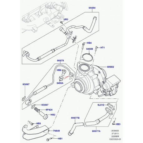 Land rover vis a tete hexagonale Evoque (LR002853)