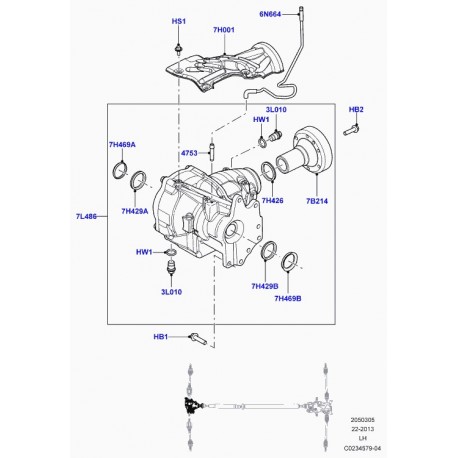 Land rover boulon Evoque (LR002874)