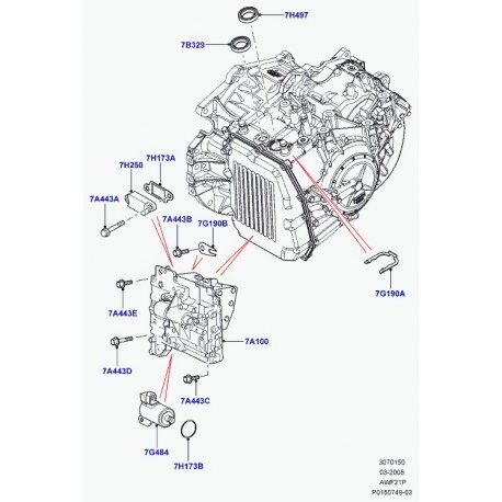 Land rover plaque de fixation Evoque (LR002901)