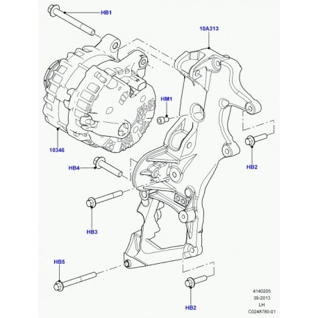 Land rover ergot de centrage Evoque (LR002966)