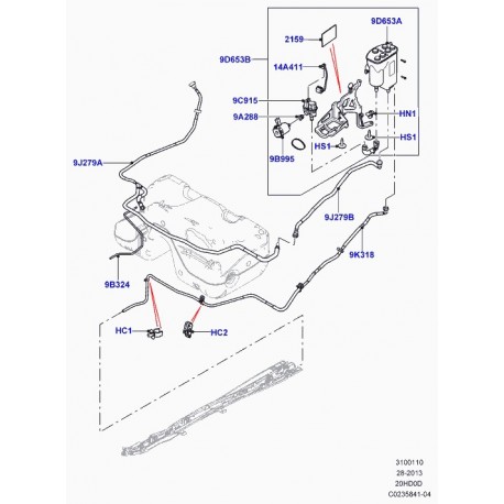 Land rover isolateur Evoque et Range Sport (LR003198)