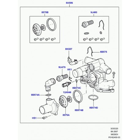 Land rover soupape Range L322,  Sport (LR003335)