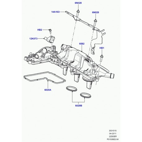 Land rover vis a tete hexagonale avec rondelle Evoque (LR003461)