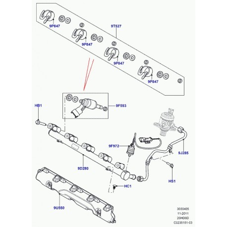 Land rover boulon Evoque (LR003777)