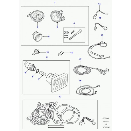 Land rover spot Defender 90, 110, 130 (LR004089)