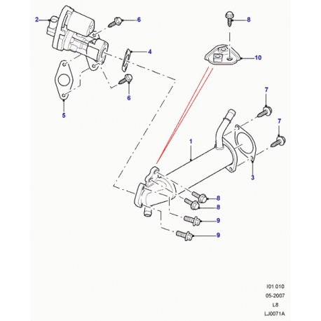 Land rover support Defender 90, 110, 130 (LR004475)