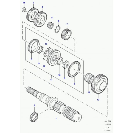 Land rover jonc d'arret Defender 90, 110, 130 (LR004950)