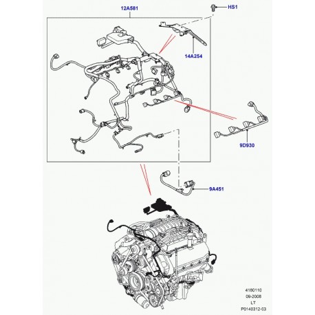 Land rover cable Range Sport (LR005049)