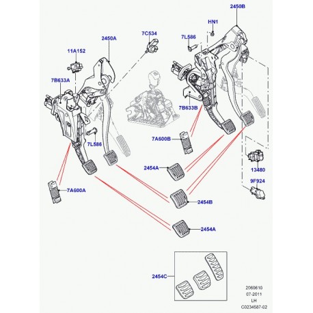 Land rover couvre-pedale Evoque (LR005273)