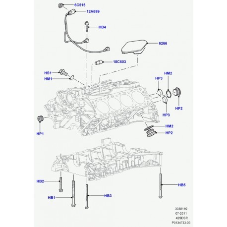 Land rover boulon Range Sport (LR005586)