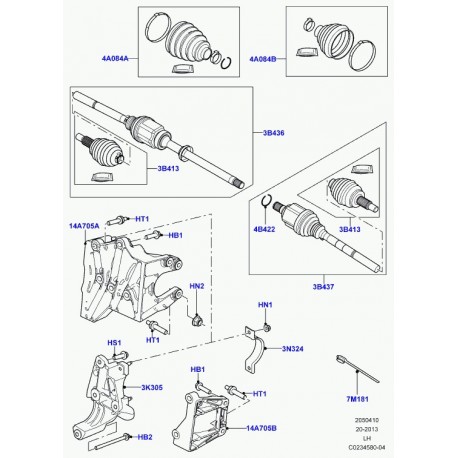 Land rover insert.-arbre sel.pont a bte vit. Evoque (LR005635)