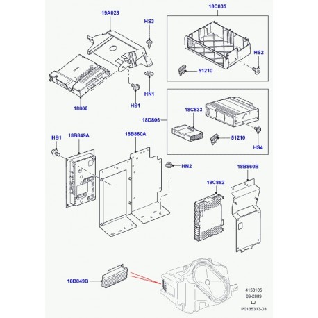 Land rover support amplificateur Range L322 (LR005651)