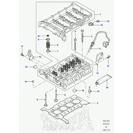 Land rover oeil de levage moteur Defender 90, 110, 130 (LR005747)