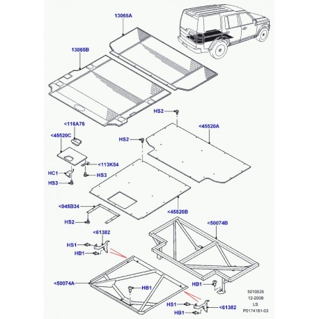 Land rover attache enjoliveur Discovery 3 (LR006228)