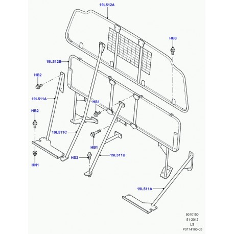 Land rover fixation cloison Discovery 3 (LR006333)